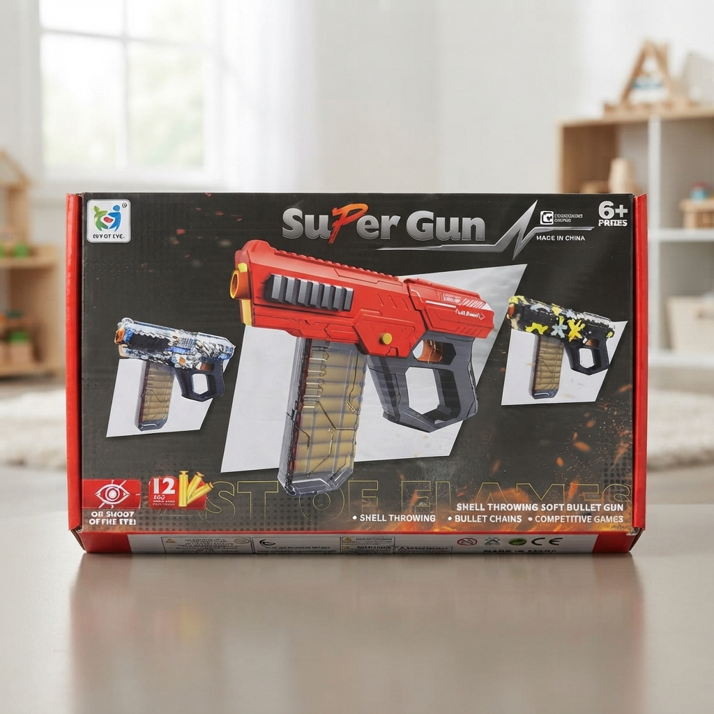 Super Gun Soft Bullet Toy Set – Gifto Baby World (GBW-307)