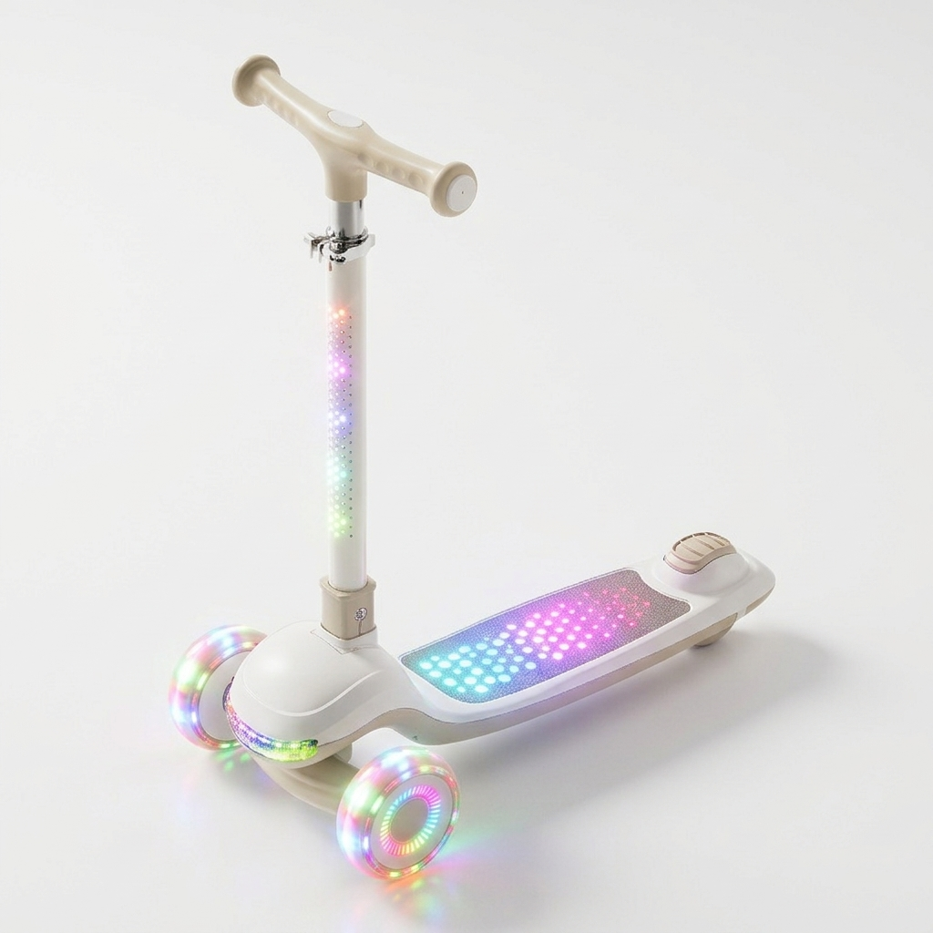 Heavy Duty Cream Kids Kick Scooter – Gifto Baby World thumbnail 2